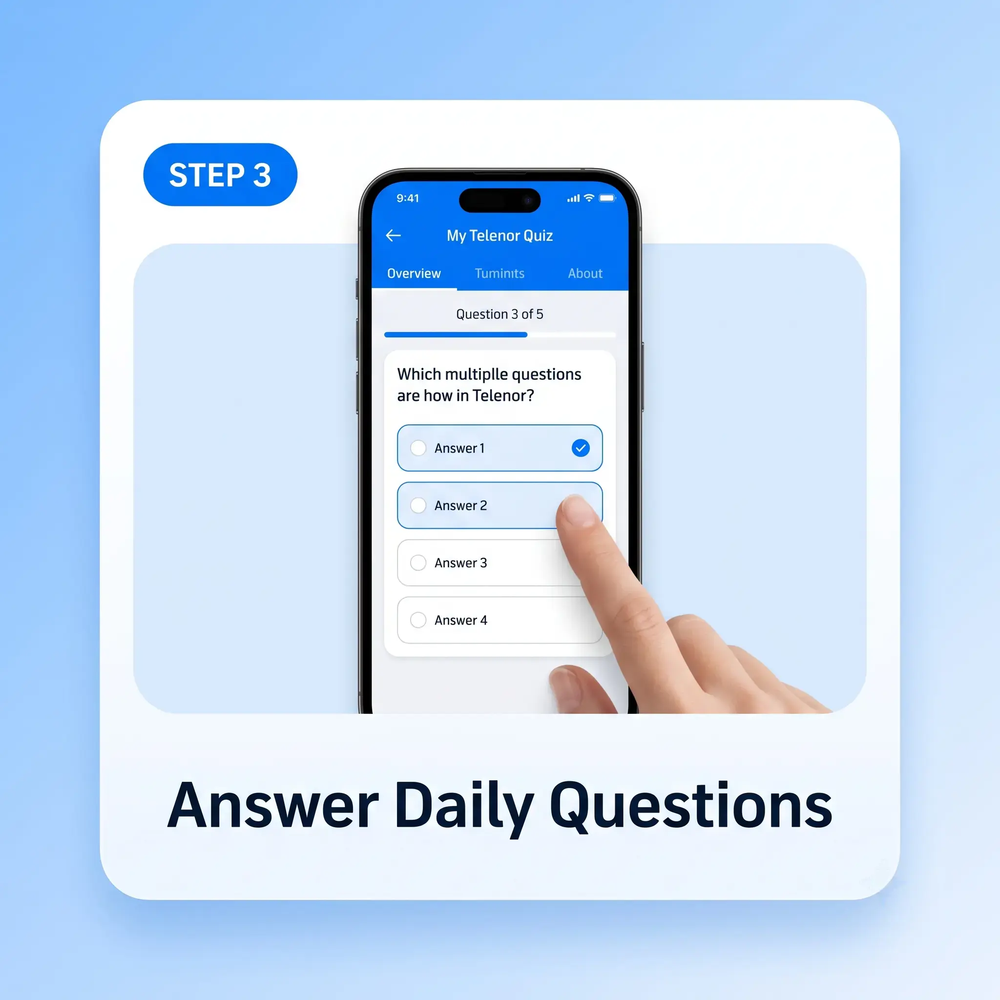 Answer the daily quiz questions