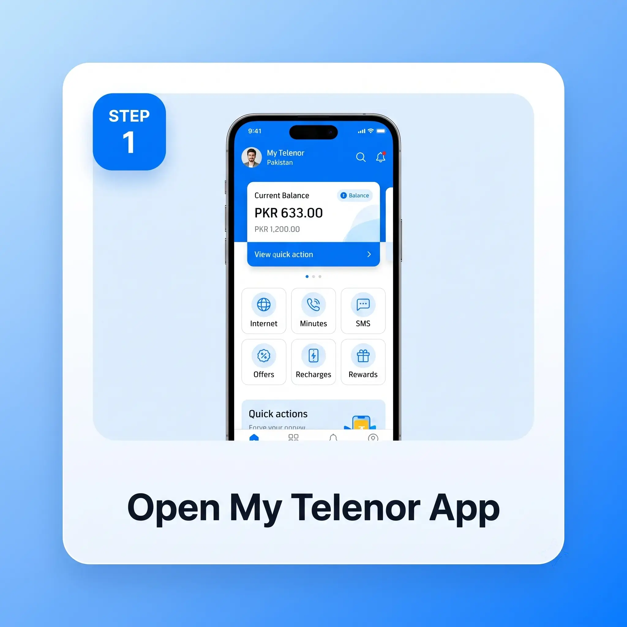 Open the My Telenor App