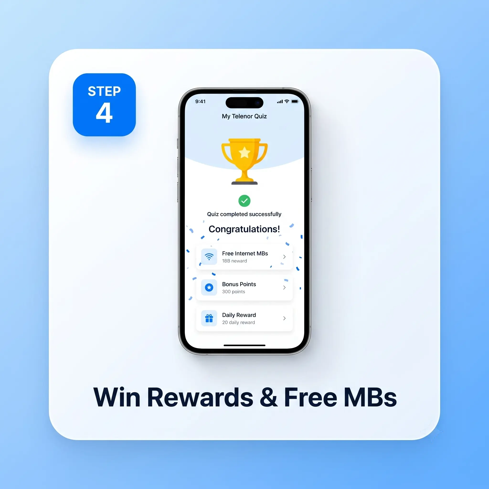 Submit the quiz and get your rewards
